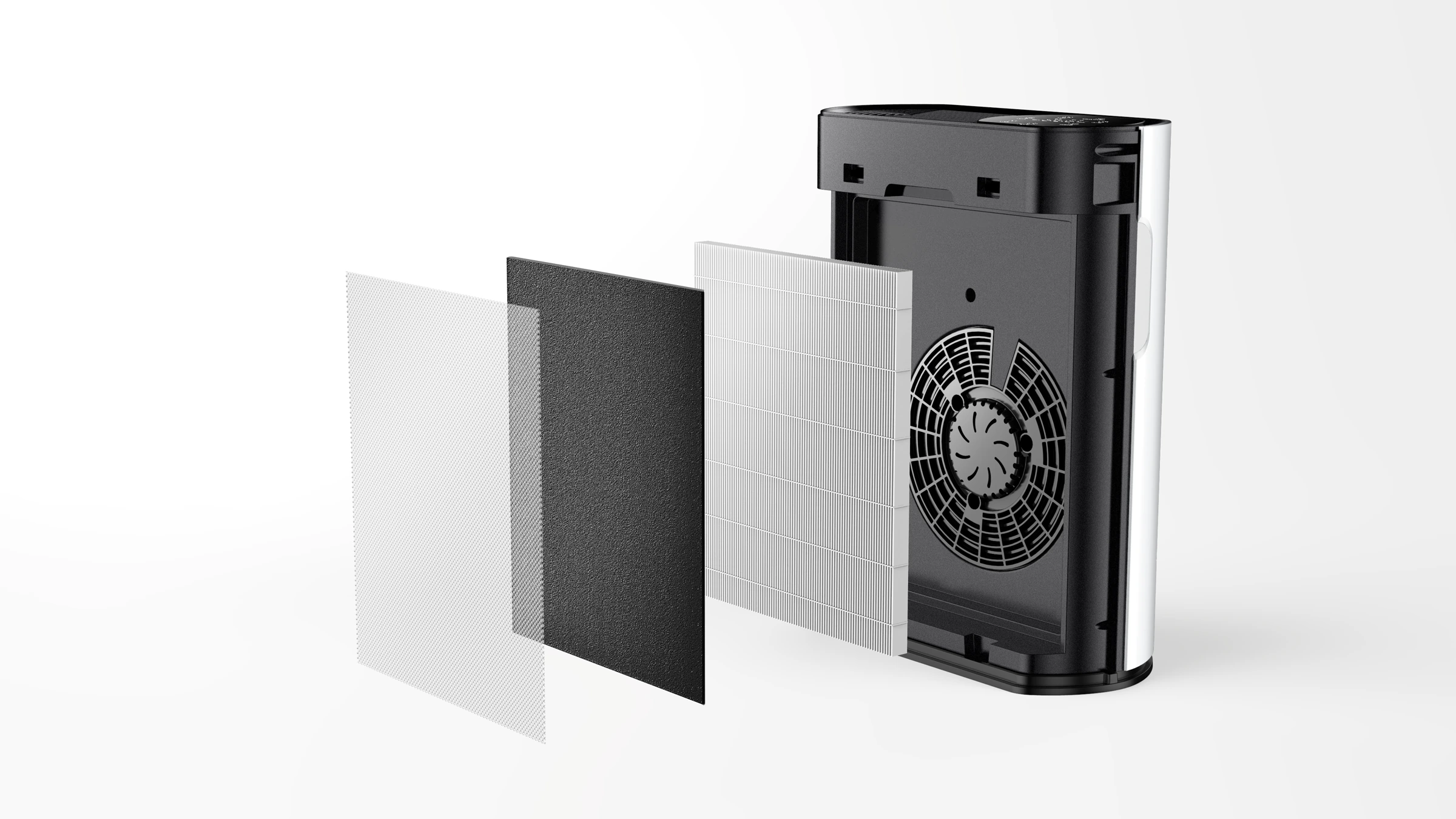 Exploded view of the LY-PS3 filter system